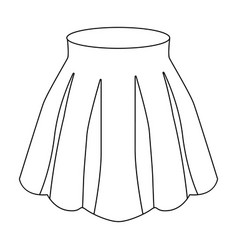 Orange women s light summer skirt with pleats Orange women s light summer skirt with pleats vector image