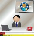 News desk vector image