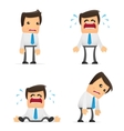 Set of funny cartoon manager vector image