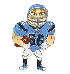American football player vector image