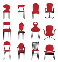 Red chairs vector image