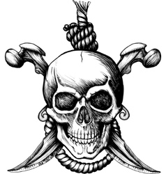 Jolly roger skull vector image