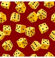 Yellow dice seamless background vector image