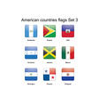 American countries flags Set 3 vector image