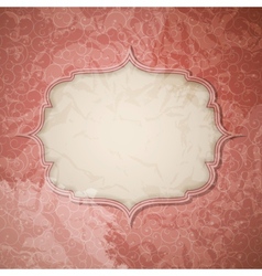 Frame in retro vintage seamless background vector image