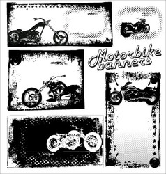 Motor bike grunge banners vector image