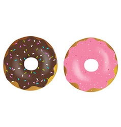 Tasty donuts vector image