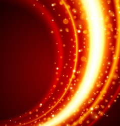 Abstract burning fire circle top background vector image