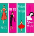 1950s Style Retro Banners vector image