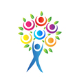 Tree teamwork logo vector image