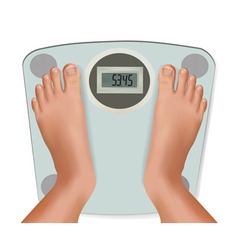 Feet on the scale vector image