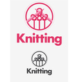 Knitting logo vector image