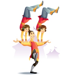 Circus acrobatic vector image