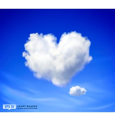 Heart shaped cloud vector image