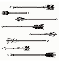 Set of ethnic arrows vector image