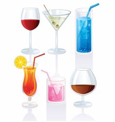 Set of cocktails vector image