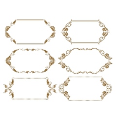 Set of ornate frames vector image