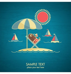 Vacations card vector image