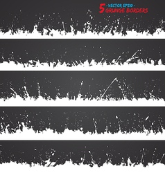 Set of grunge borders vector image