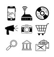 Internet icon set vector image