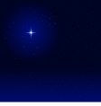 Night sky with glowing star vector image