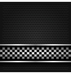 Metallic perforated sheet for race vector image