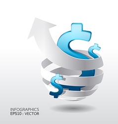 Modern Design business graph concept vector image