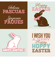 Happy easter cards with easter vector image