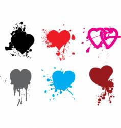 Heart grunge vector image