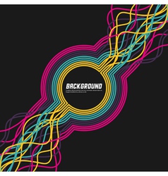 Colorful background with abstract ribbons vector image