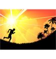 Running people vector image
