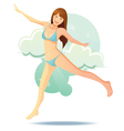Cute bikini girl vector image