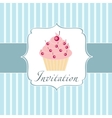 Cupcake invitation background vector image