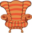 Old armchair vector image