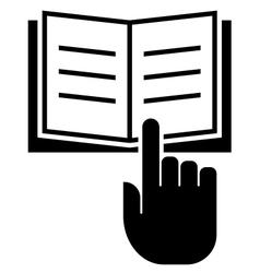 Read manual icon vector image