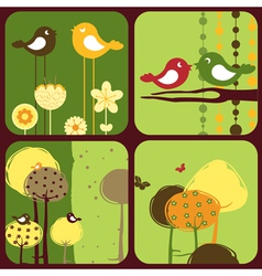 Greeting cards wi vector image