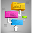 Colorful cubes with arrows 3D vector image
