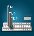 Modern keyboard infographics education vector image