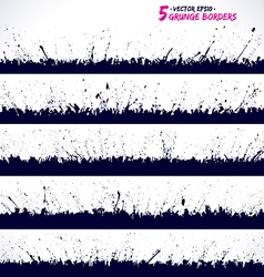 Set of grunge borders vector image