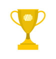 Gold winner cup icon flat style Gold winner cup icon flat style vector image
