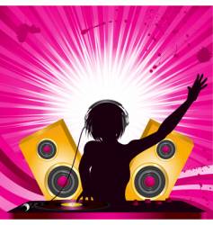 Dj vector image