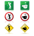 Golfing signs vector image