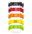 Colorful origami number options banner Colorful origami number options banner vector image