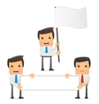 Set of funny cartoon manager vector image