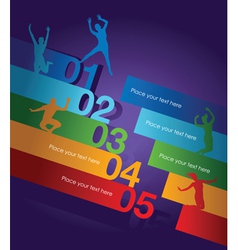 Abstract number line background vector image