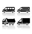 Set of transport icons - freight transport vector image