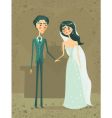 Bride and groom vector image