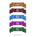 Colorful origami style number options banner vector image