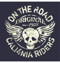 California motorcycle riders team vector image