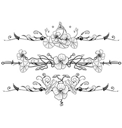 Set of floral backgrounds vector image